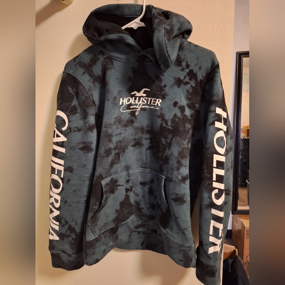 Hollister Black & Teal Hoodie